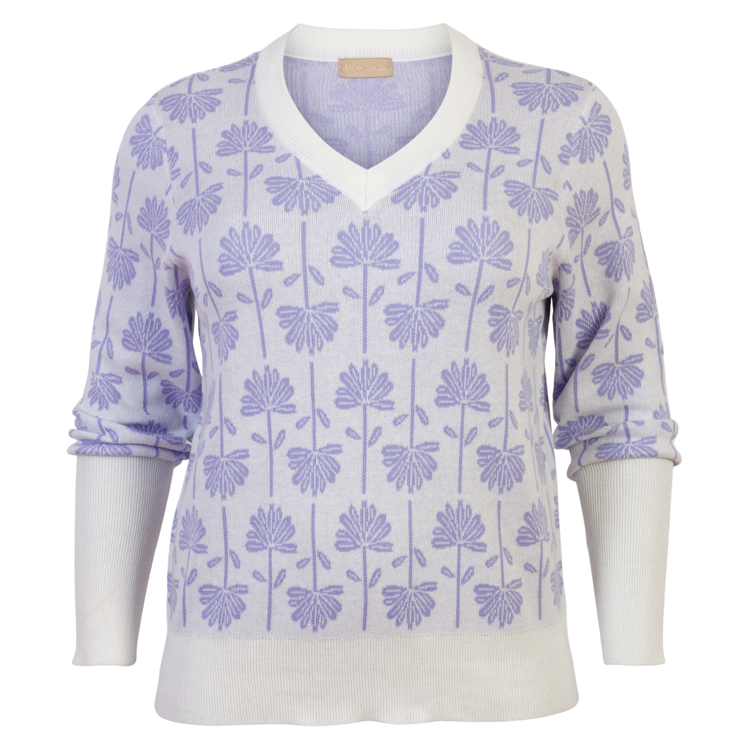 Cassiopeia Dame Striktrøje Plus Size - Light Purple Combi