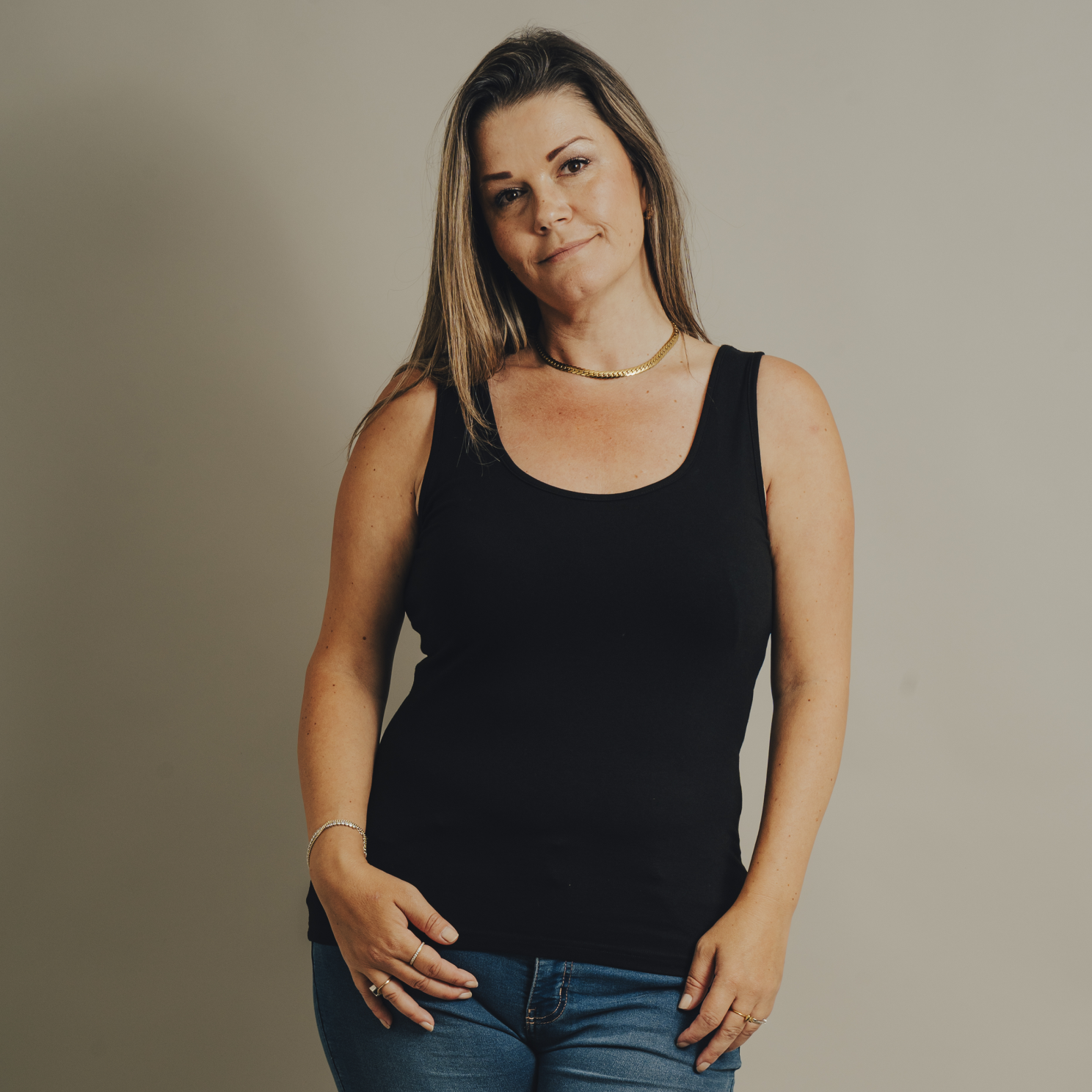 Steenholt Harmony Dame Tanktop Plus Size - Black