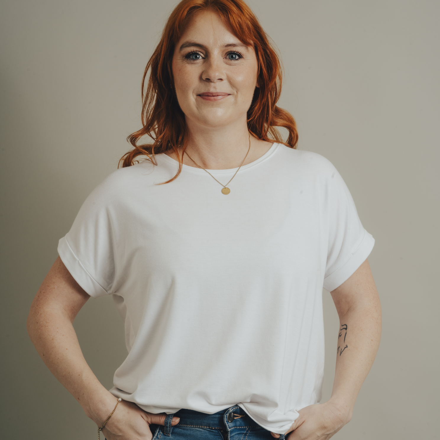 Steenholt Joan Dame T-shirt - Bright White