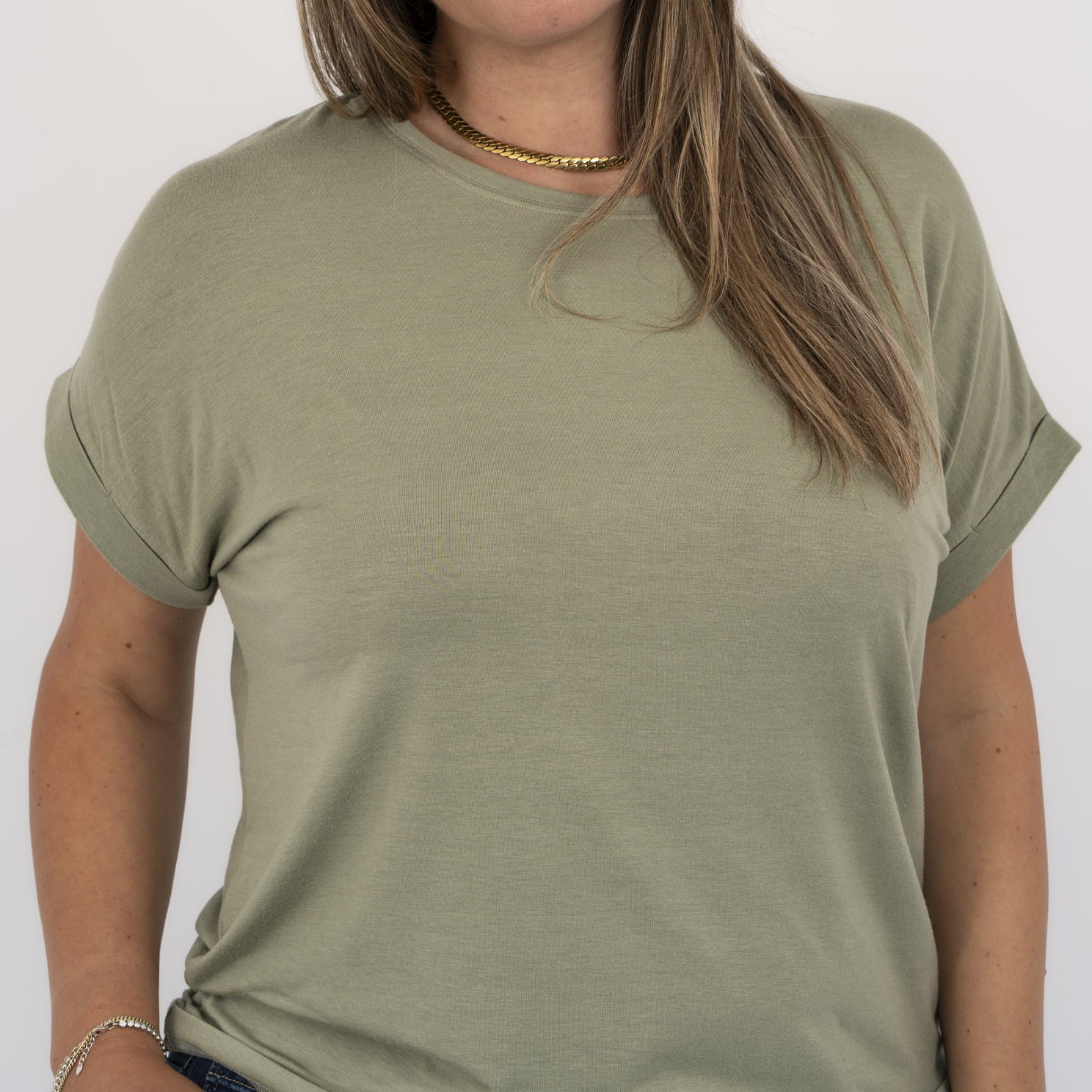 Steenholt Joan Dame T-shirt Plus Size - Tea