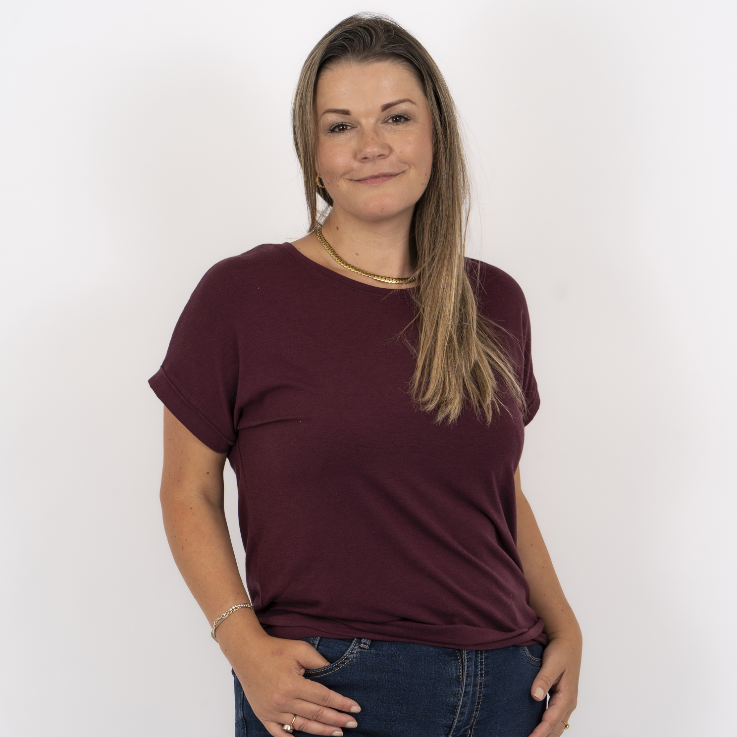 Steenholt Joan Dame T-shirt Plus Size - Crushed Violets