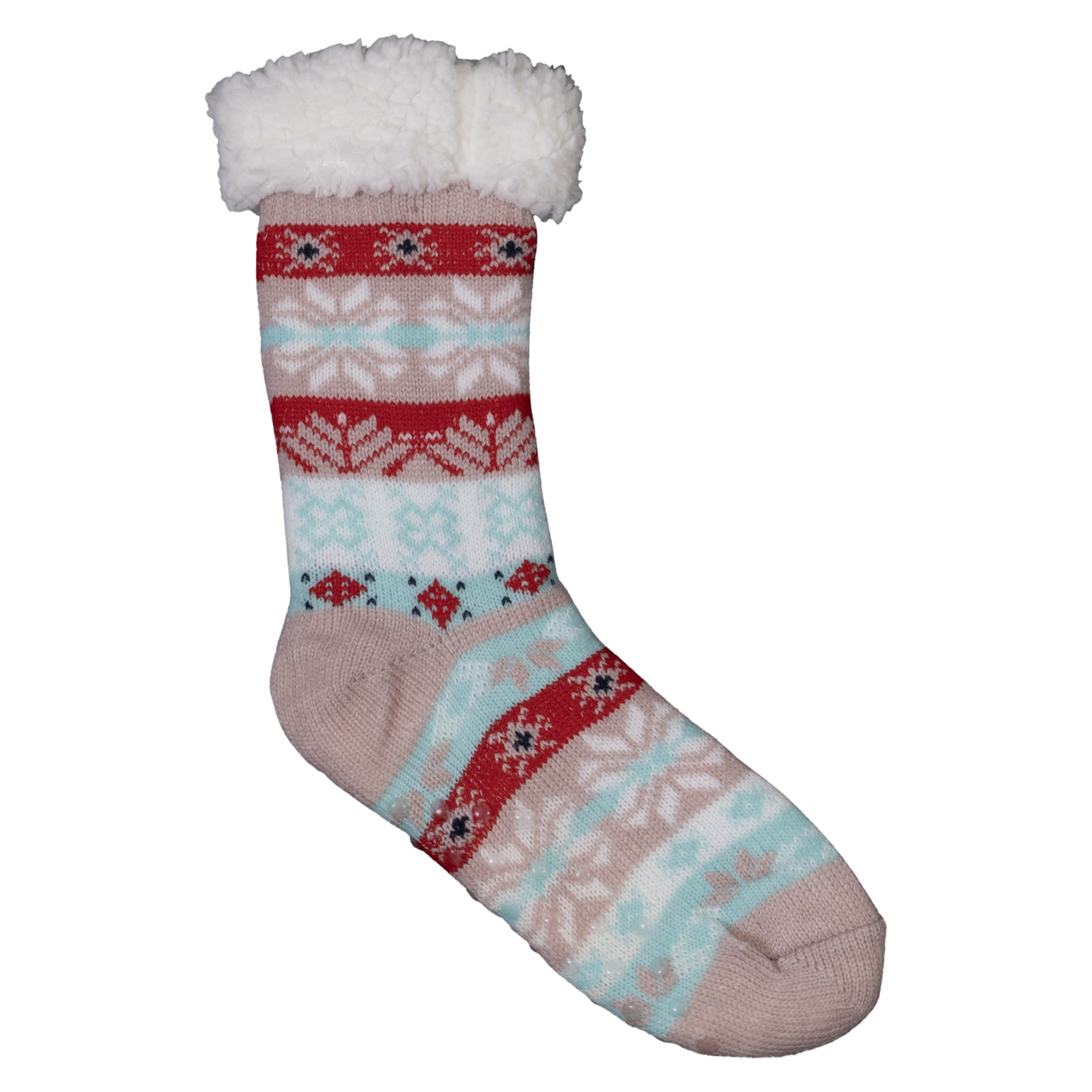 Anyway Dame Strømper m. fleece - Lyserød m. Mint