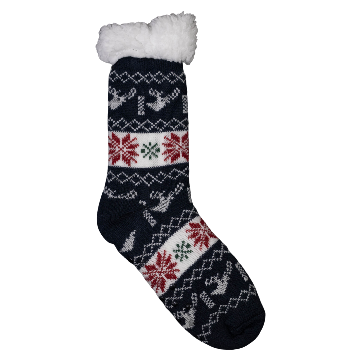 Anyway Unisex Strømper m. fleece - Navy-Hvid