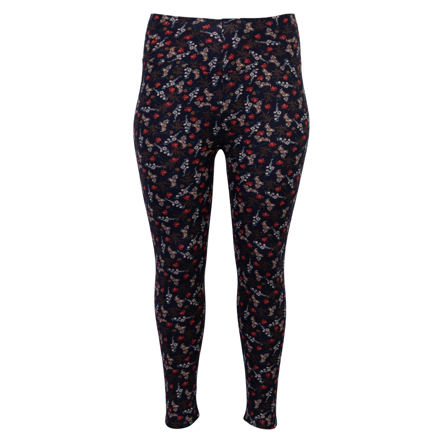 Anyway Dame Termoleggings m. fleece - Navy med print