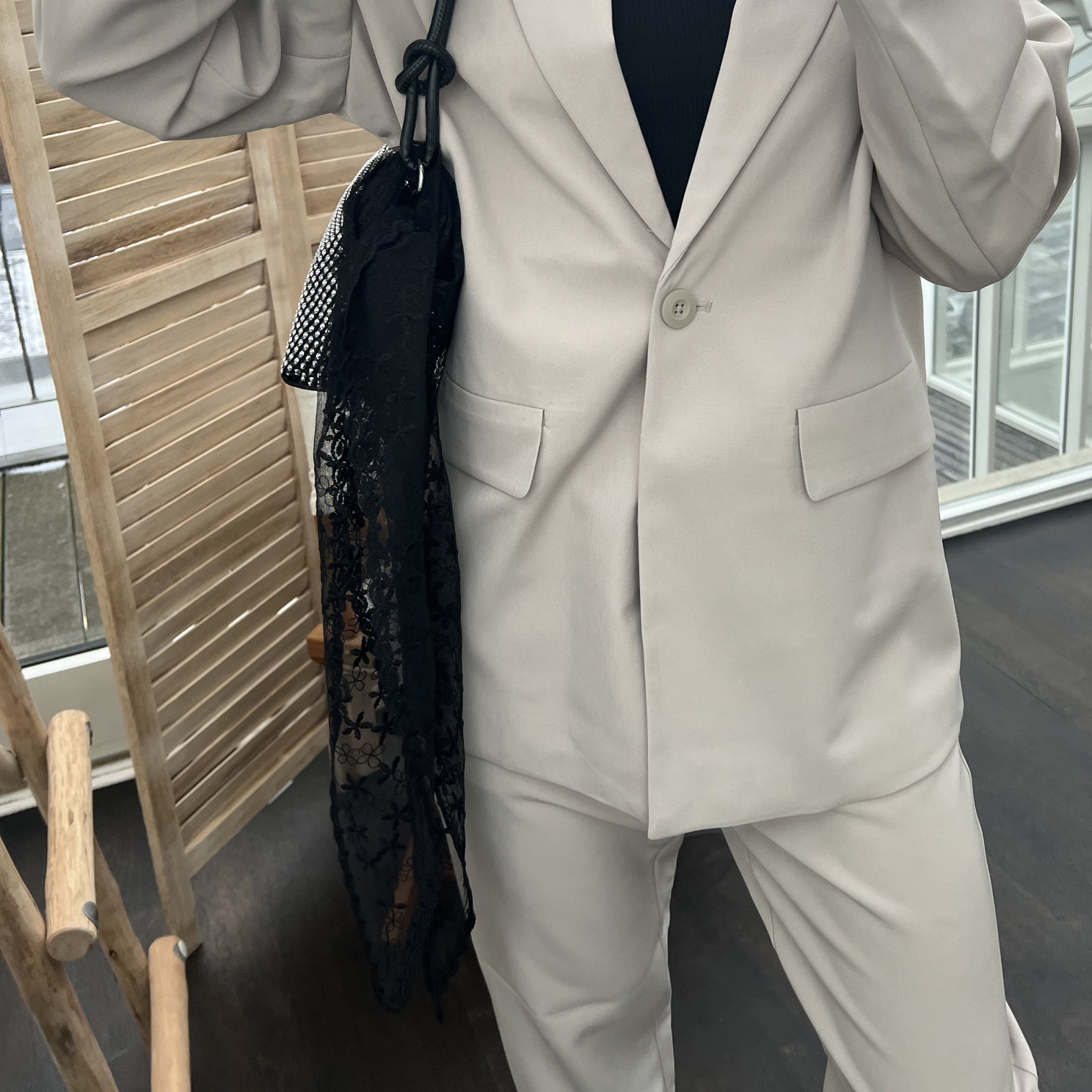 Vanting Dame Tørklæde - Black