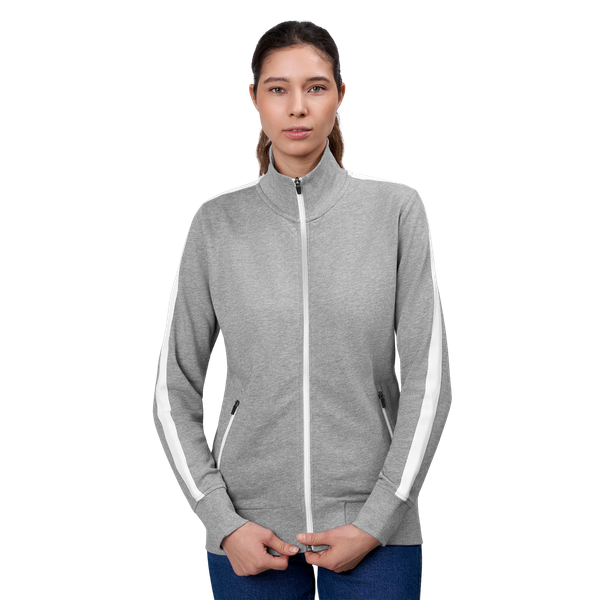 ID Kontrast Dame Cardigan - Grey Melange