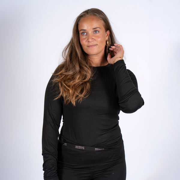 Nordic Project 18 Afroditte Dame Skiundertøj i bambus - Black