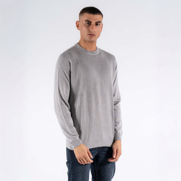Marcus Herre Striktrøje - Lt.grey mix
