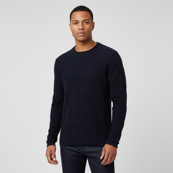 Marcus Kaisen Herre Striktrøje - Night Navy