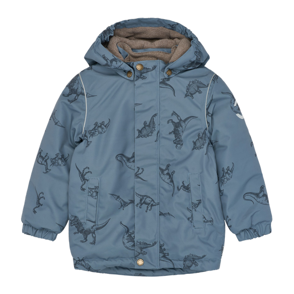 Mikk-line Børne Vindjakke m. BIONIC-FINISH® ECO coating - DINO STROKE AOP