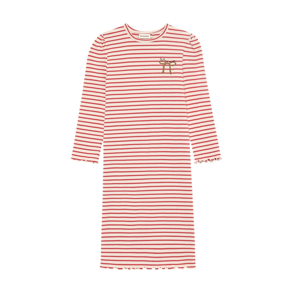 Minymo Pige Kjole i økologisk bomuld - Spiced Coral