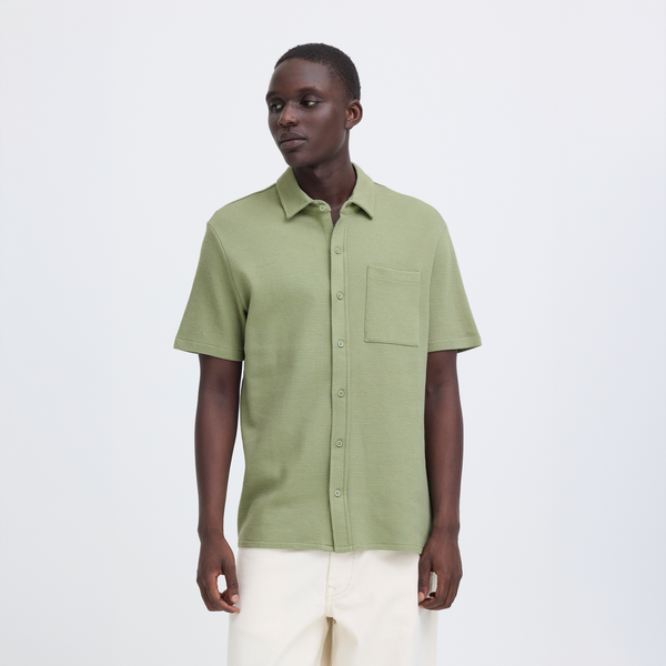 Blend Fillip Herre Kortærmet skjorte - Oil Green