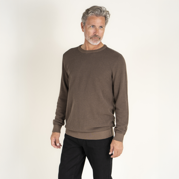 Vito Viggo Herre Striktrøje - Mid Brown