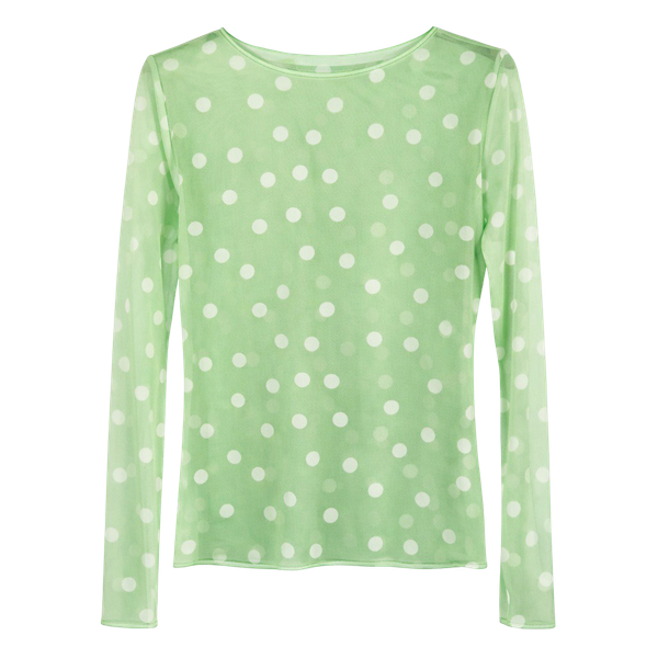 Vanting Dame Bluse i mesh - Green