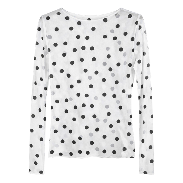 Vanting Dame Bluse i mesh - White