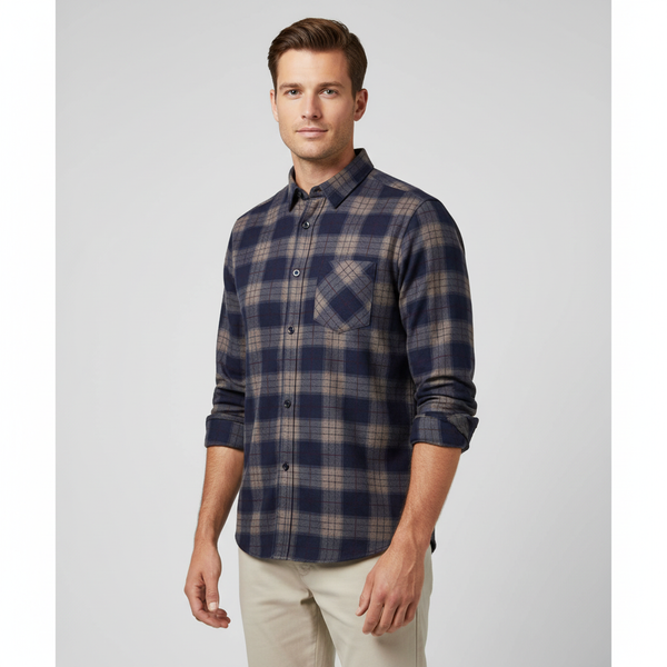 Anyway Herre Skjorte m. for - Navy/Blue