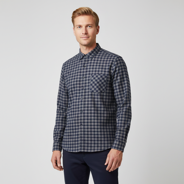 Anyway Herre Skjorte m. for - Navy/Blue