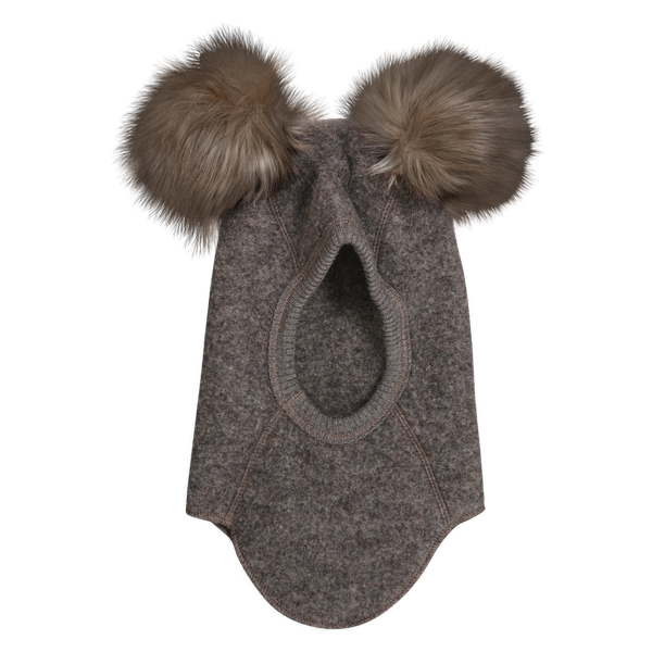 Soft Gallery Baby Elefanthue i merinould - Dark Brown Melange