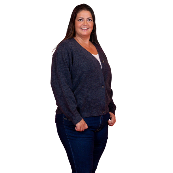 Steenholt Gora Dame Cardigan Plus Size - Blue Nights