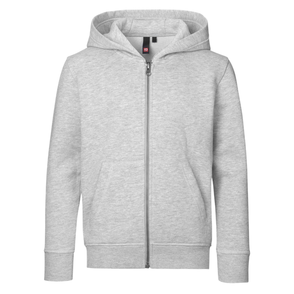 ID Core Zip Børne Hættetrøje - Grå Melange