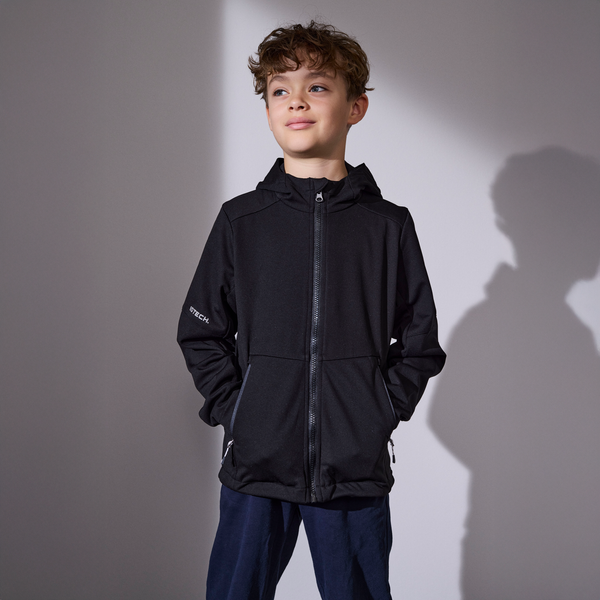 ID Tech Børne Softshell Jakke - Sort