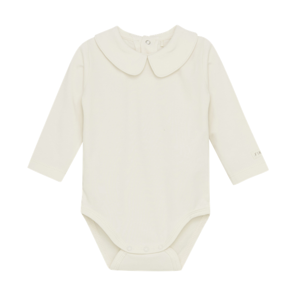 Fixoni Baby Body i økologisk bomuld - Eggnog