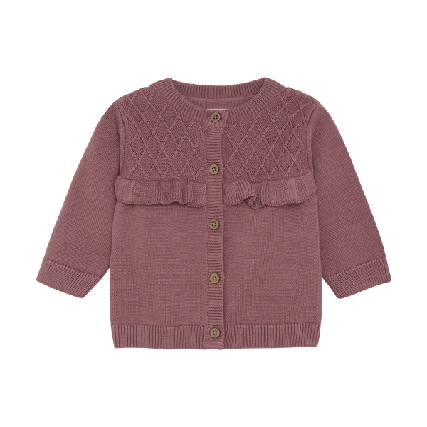 Fixoni Baby Cardigan i økologisk bomuld - Wistful Mauve