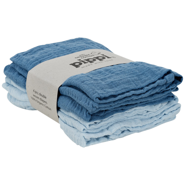 Pippi Baby Stofble i økologisk bomuld - Baby Blue