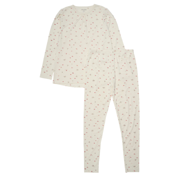 Minymo Pige Nattøjssæt i bambus - Strawberry Ice