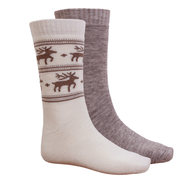 Crossbow Jule Herre Strømper - Brun rensdyr