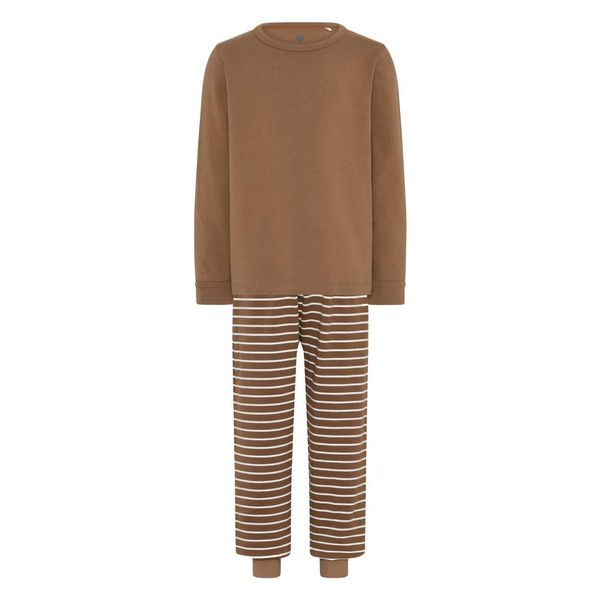En Fant Børne Nattøjssæt i økologisk bomuld - Coca Mocha