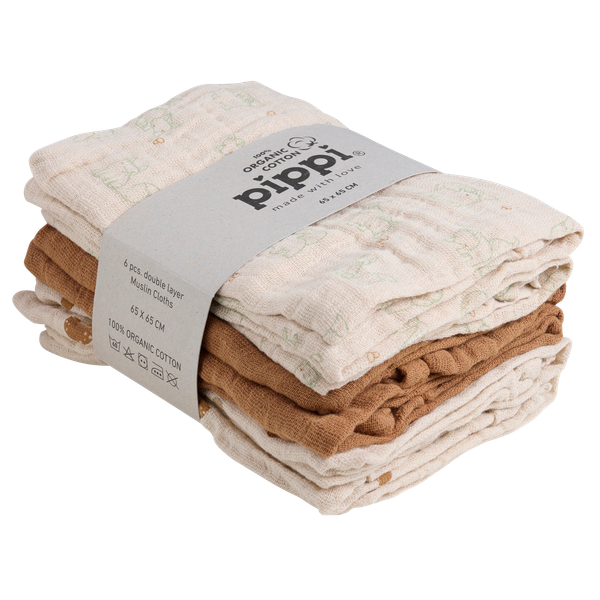 Pippi Baby Stofble i økologisk bomuld - Almond