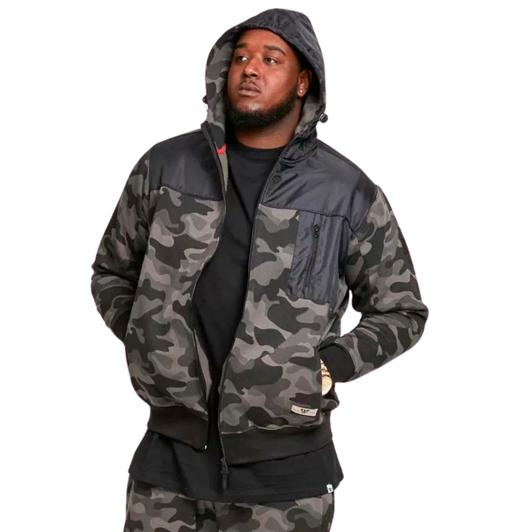 D555 Grendon Herre Cardigan Plus Size - Camo