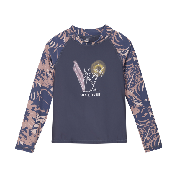 Color Kids Pige Badebluse UV 50+ - Vintage Indigo