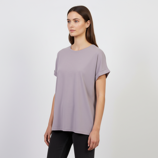 Steenholt Joan Dame T-shirt - Cloud Gray