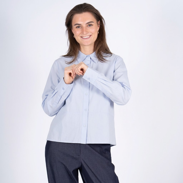 SASIA Sigrid Dame Skjorte - CASHMERE BLUE