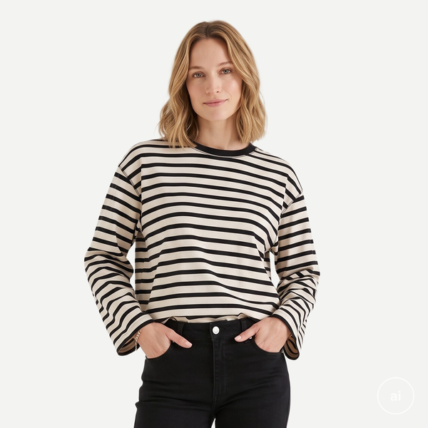 SASIA Girly Dame Sweatshirt - WHITECAP GRAY
