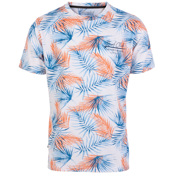 Loaded Herre T-shirt - White Palmes AOP