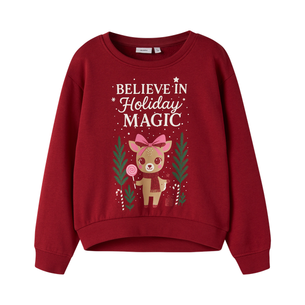 Guppy Sophia Pige Sweatshirt - RHYTHMIC RED/REINDEER