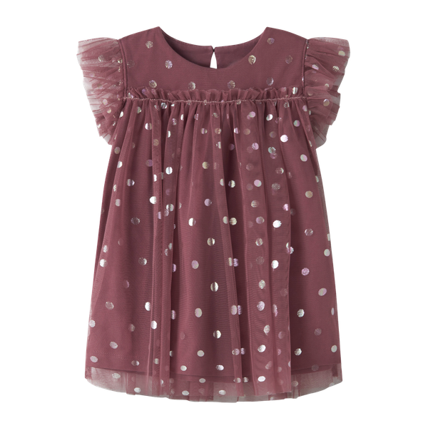 Guppy Rena Pige Kjole m. glimmer - CRUSHED BERRY