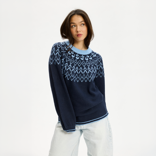 Nordic Project 18 Jasmin Dame Striktrøje - TOTAL ECLIPSE