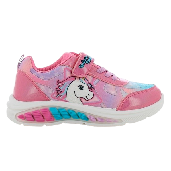 Unicorn Pige Sneakers m. blink - Fuchsia/lilla