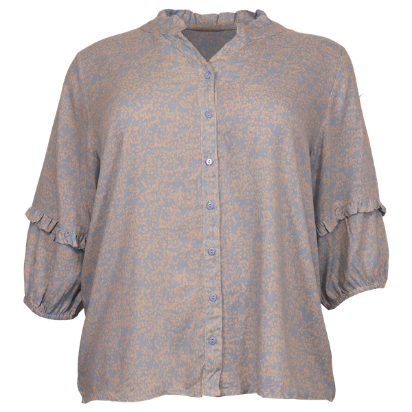 Cassiopeia Dame Skjorte Plus Size - Blue Combi