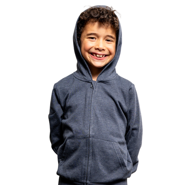 Steenholt Atlas Børne Hættetrøje - Melange Blue