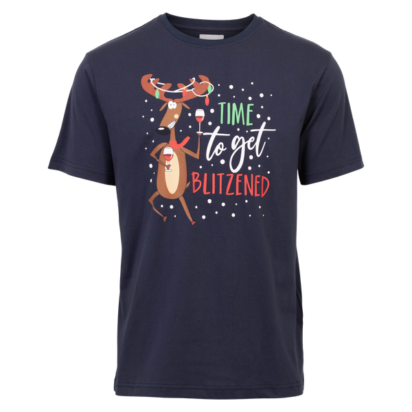 Marcus Zane Christmas Herre T-shirt - Night Navy