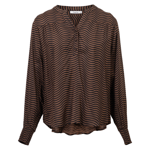 ZbyZ Dame Bluse - Brown/Black
