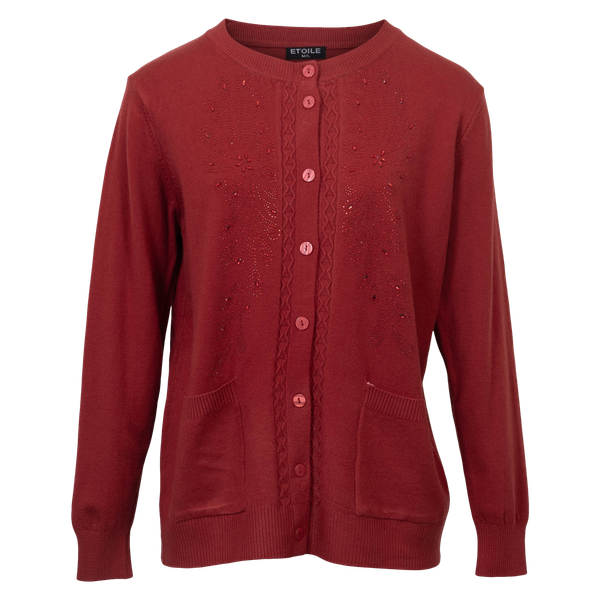 Etoile Dame Cardigan - RØD
