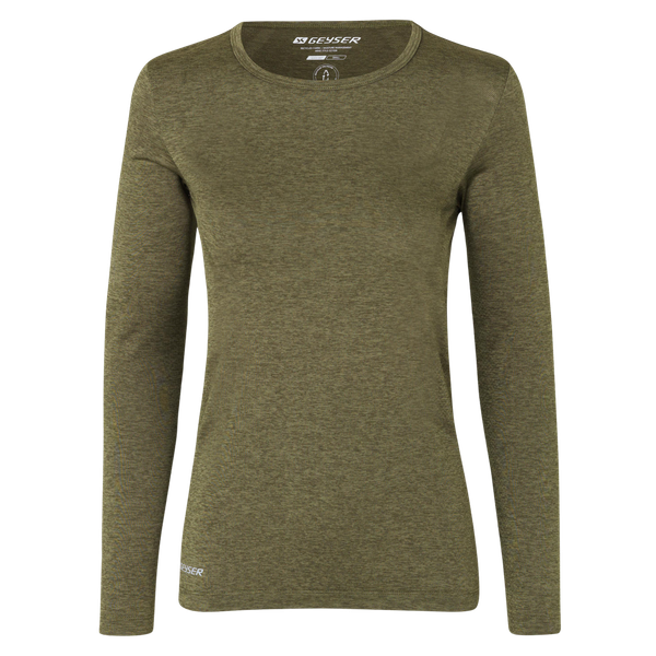GEYSER by ID Dame Træningstrøje - Oliven melange