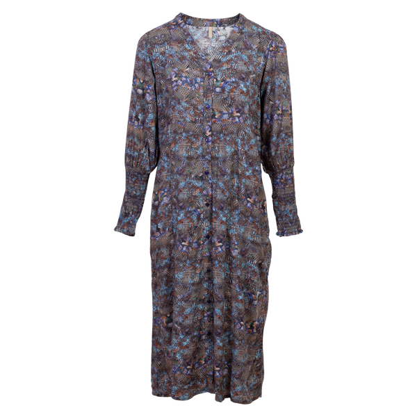 Cassiopeia Mettele Dame Kjole Plus Size - Blue Combi