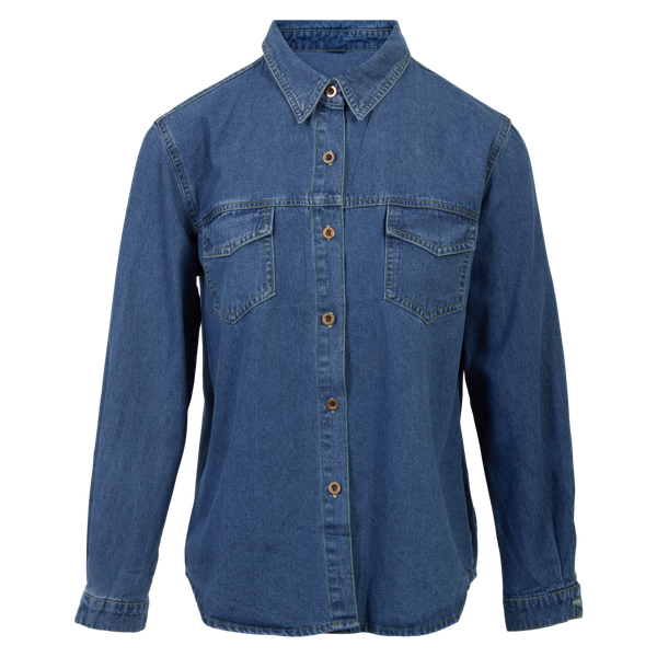 Fashion Lorrta Dame Skjorte Jakke - Denim